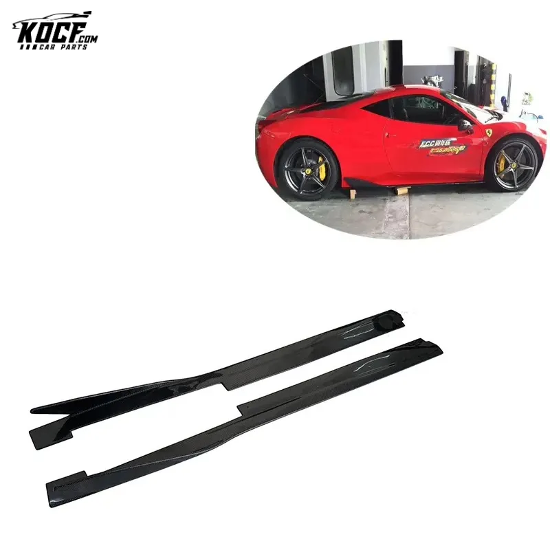 11-13 458 Italia Side Skirts carbon fiber side skirts for Ferrari 458 Italia