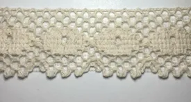 1.5" Cluny Lace Trimming - Color: Natural- Put-Up: 10 Continuous Yards