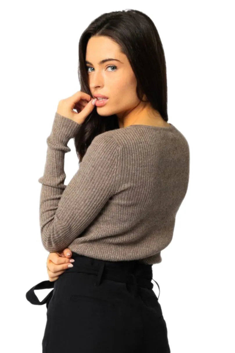 21-419 Sweater in Black or Mocha