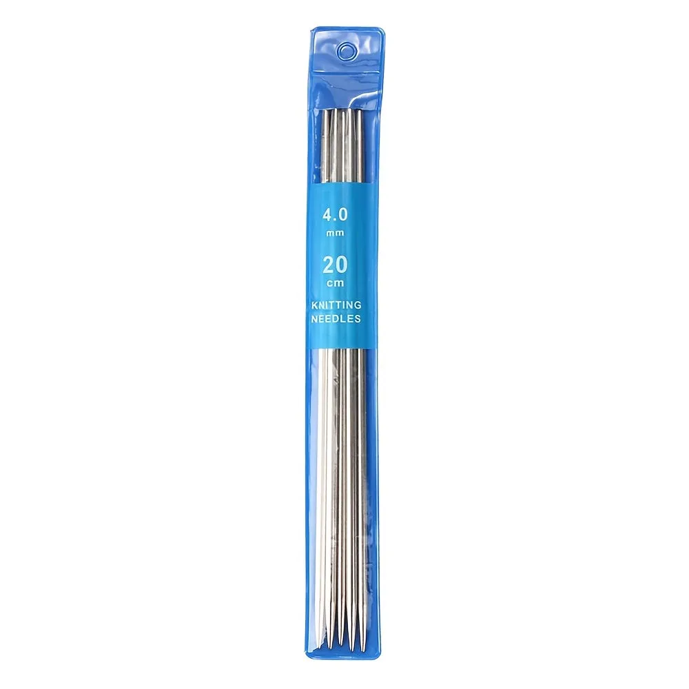 5piece Set of 20cm Double Ended Stainless Steel Needles