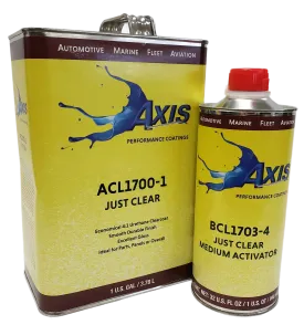 ACL1700-1 Just Clear Urethane Clearcoat Kit with hardner 4:1 Clear