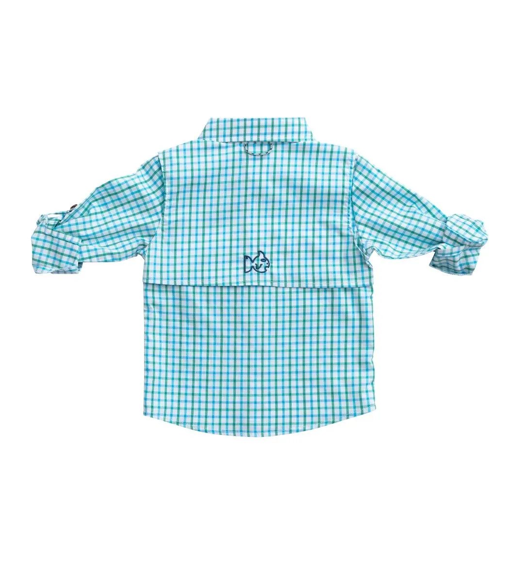 Aquarius Windowpane Vented Fishing Shirt