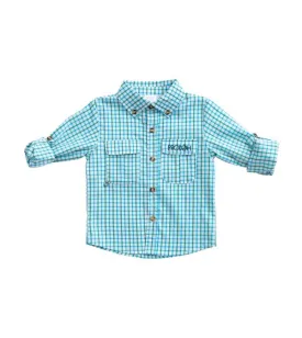 Aquarius Windowpane Vented Fishing Shirt