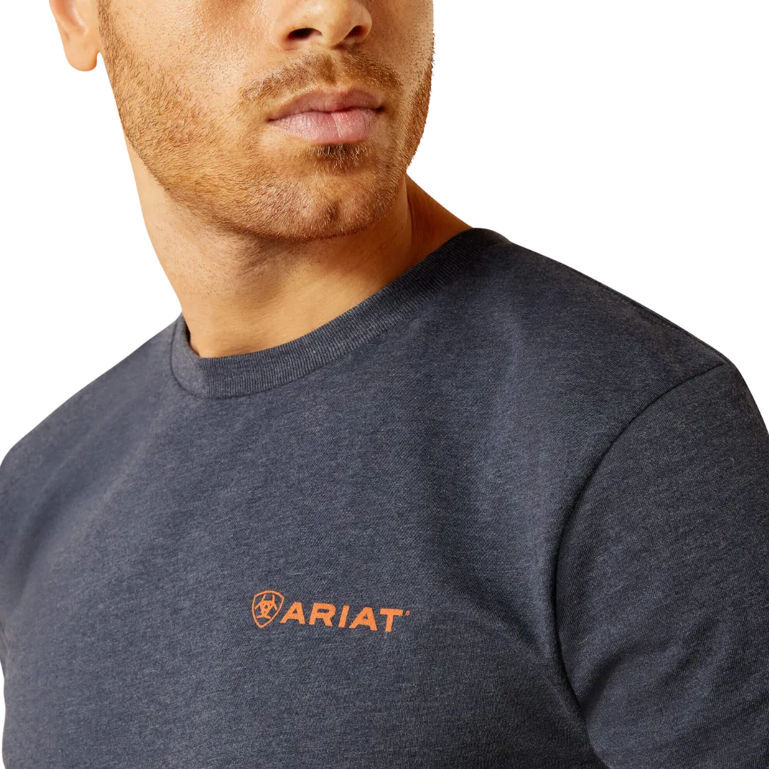 Ariat Men's Eagle Rock Navy Heather Shirt.