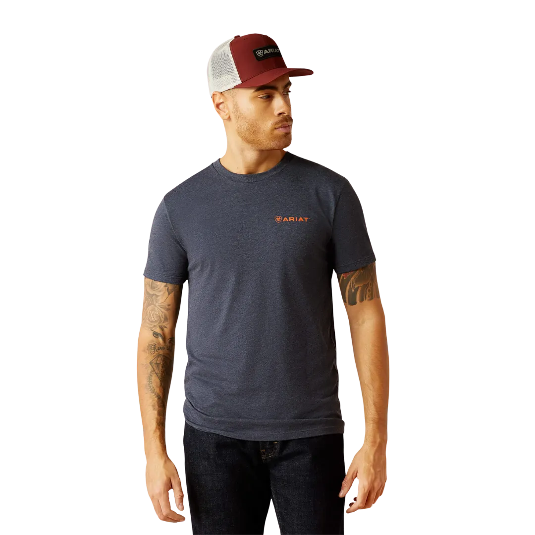 Ariat Men's Eagle Rock Navy Heather Shirt.