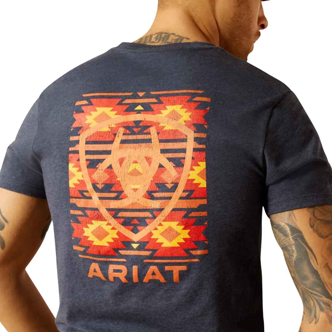 Ariat Men's Eagle Rock Navy Heather Shirt.