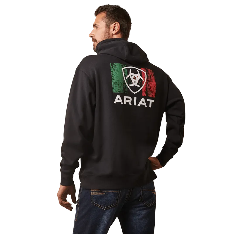 Ariat Men's Shield Logo Mexico Black Hoodie