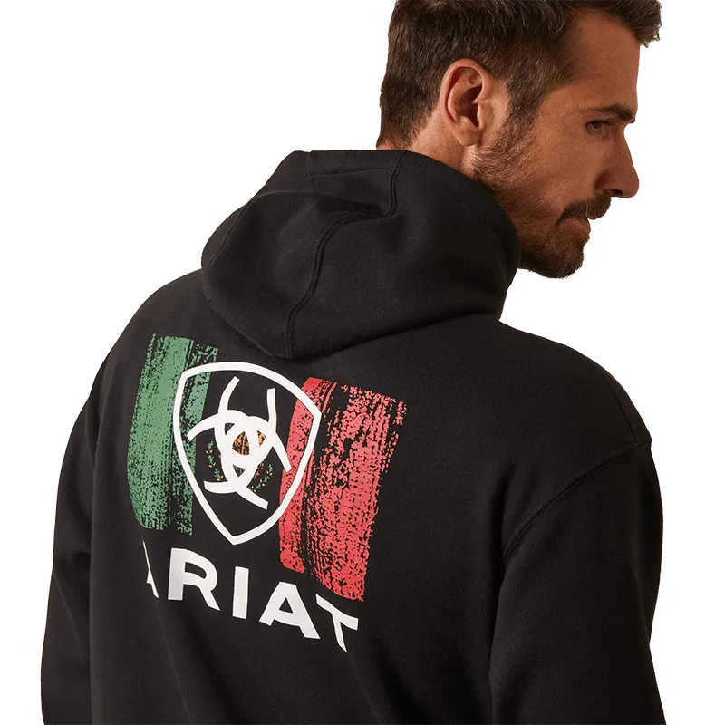 Ariat Men's Shield Logo Mexico Black Hoodie