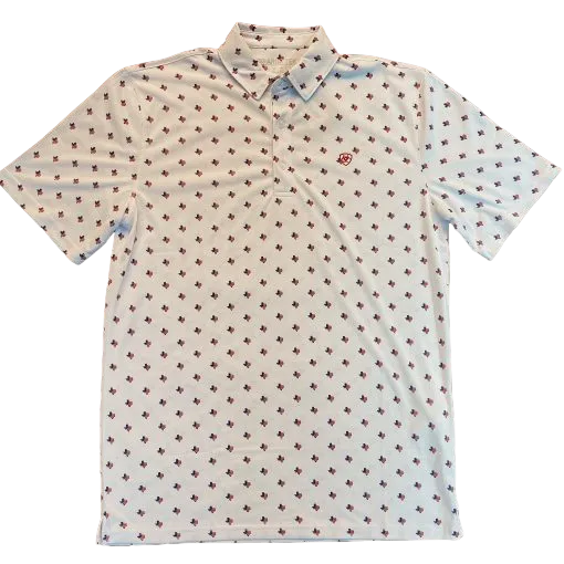 Ariat Men’s Texas White All Over Print Polo Shirt