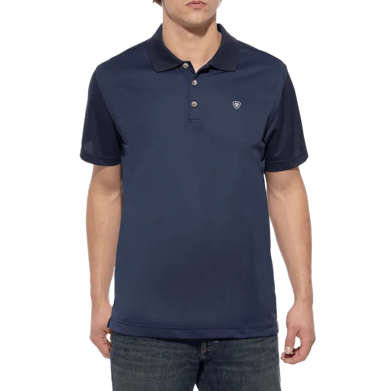 Ariat Tek Short Sleeve Polo Navy Shirt