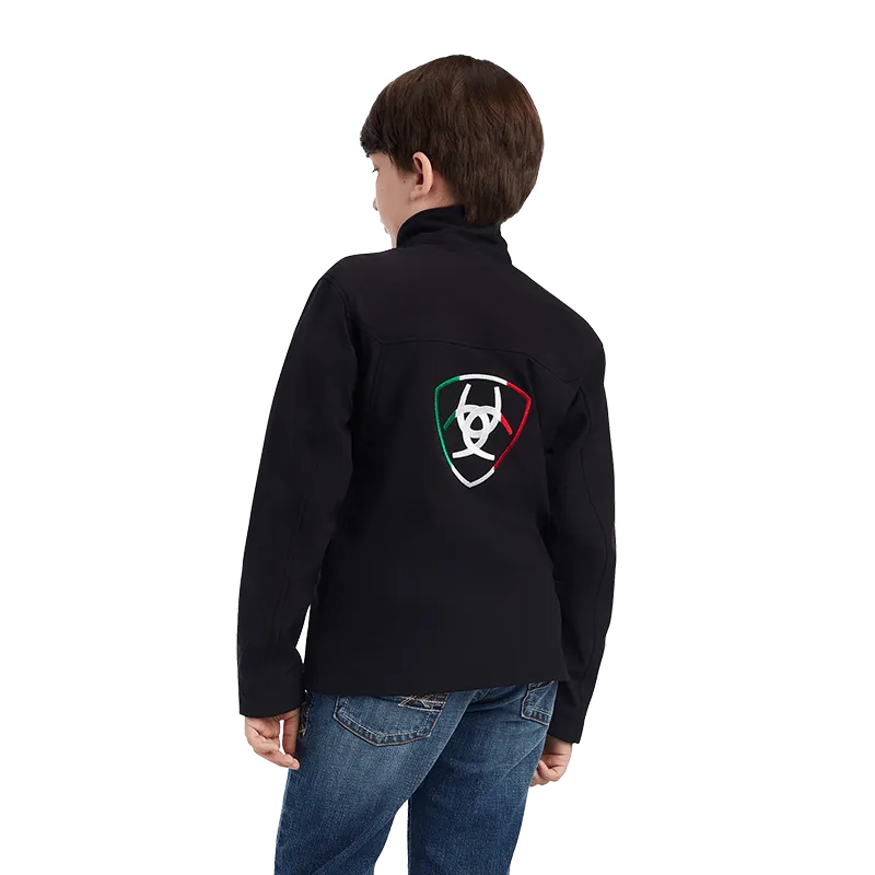 Ariat Youth Mexican Team Logo Black Softshell Jacket