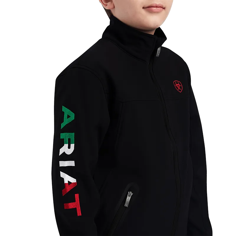 Ariat Youth Mexican Team Logo Black Softshell Jacket