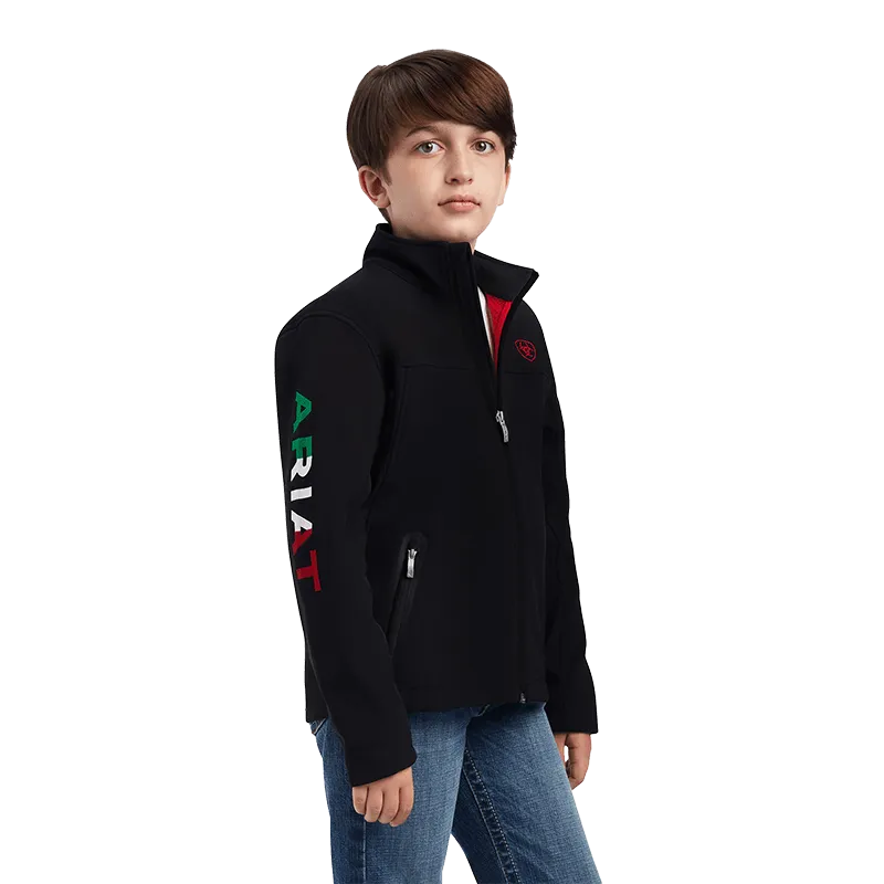 Ariat Youth Mexican Team Logo Black Softshell Jacket