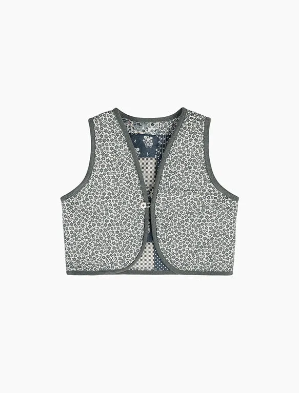 Bay Waistcoat in Patchwork Print Floral