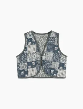 Bay Waistcoat in Patchwork Print Floral