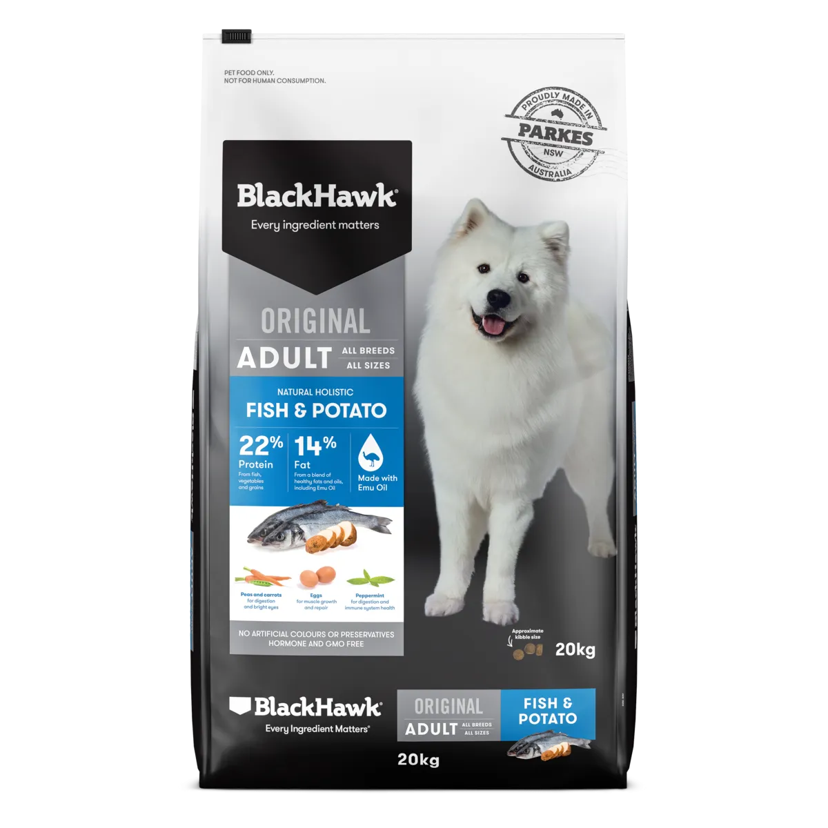 Black Hawk Original Adult Fish and Potato Dry Dog Food