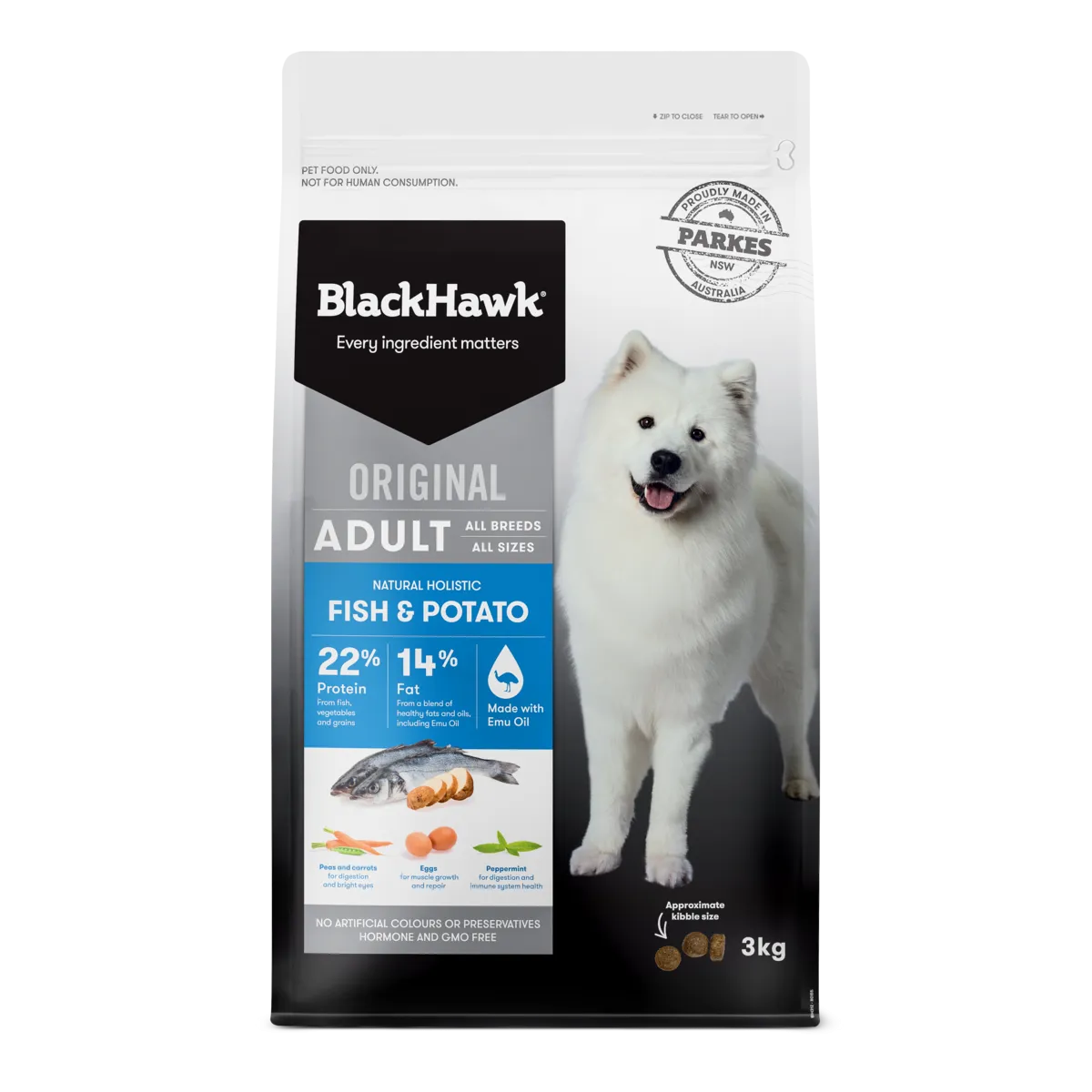 Black Hawk Original Adult Fish and Potato Dry Dog Food