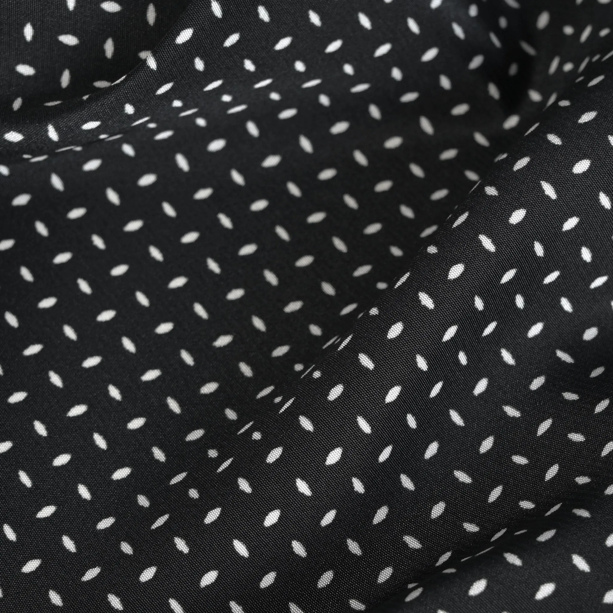 Black Printed Poly Poplin 10