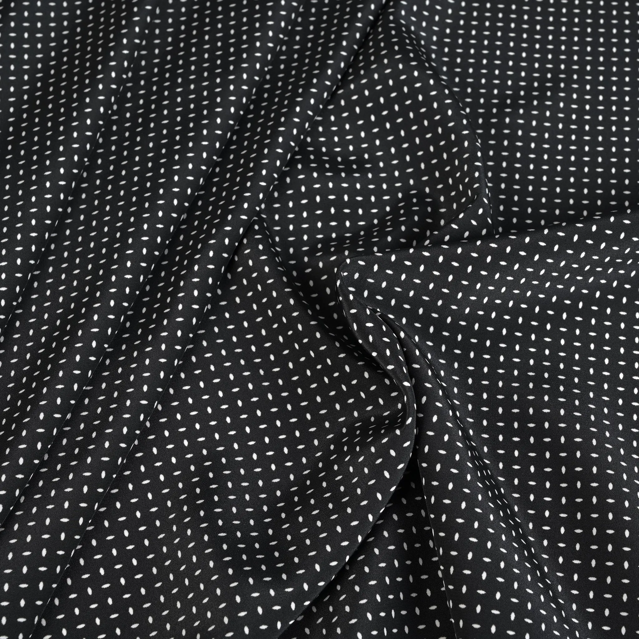 Black Printed Poly Poplin 10