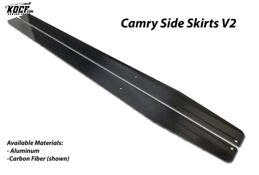 Carbon Fiber Side Skirts for 2018-2024 Toyota Camry Compatible Real Carbon Fiber - VIP Price