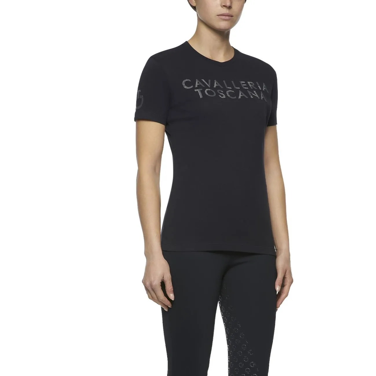 Cavalleria Toscana Ladies Embossed T-Shirt