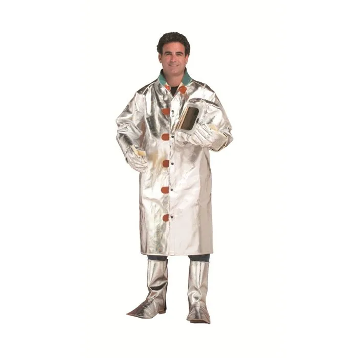 Chicago Protective Apparel 602-ACK-5XL 19 Oz Aluminized Carbon Kevlar Style-A 45" Coat, 5X-Large, 1 Each