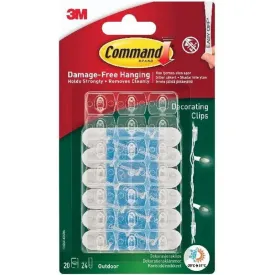 Command Outdoor Water Resistant Decorating Clips - 20pk