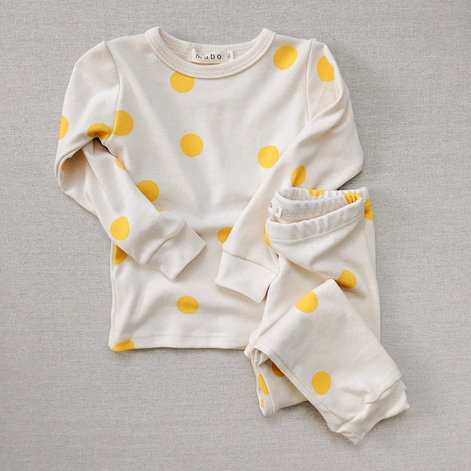 Cotton Spotted Pyjamas - Yellow