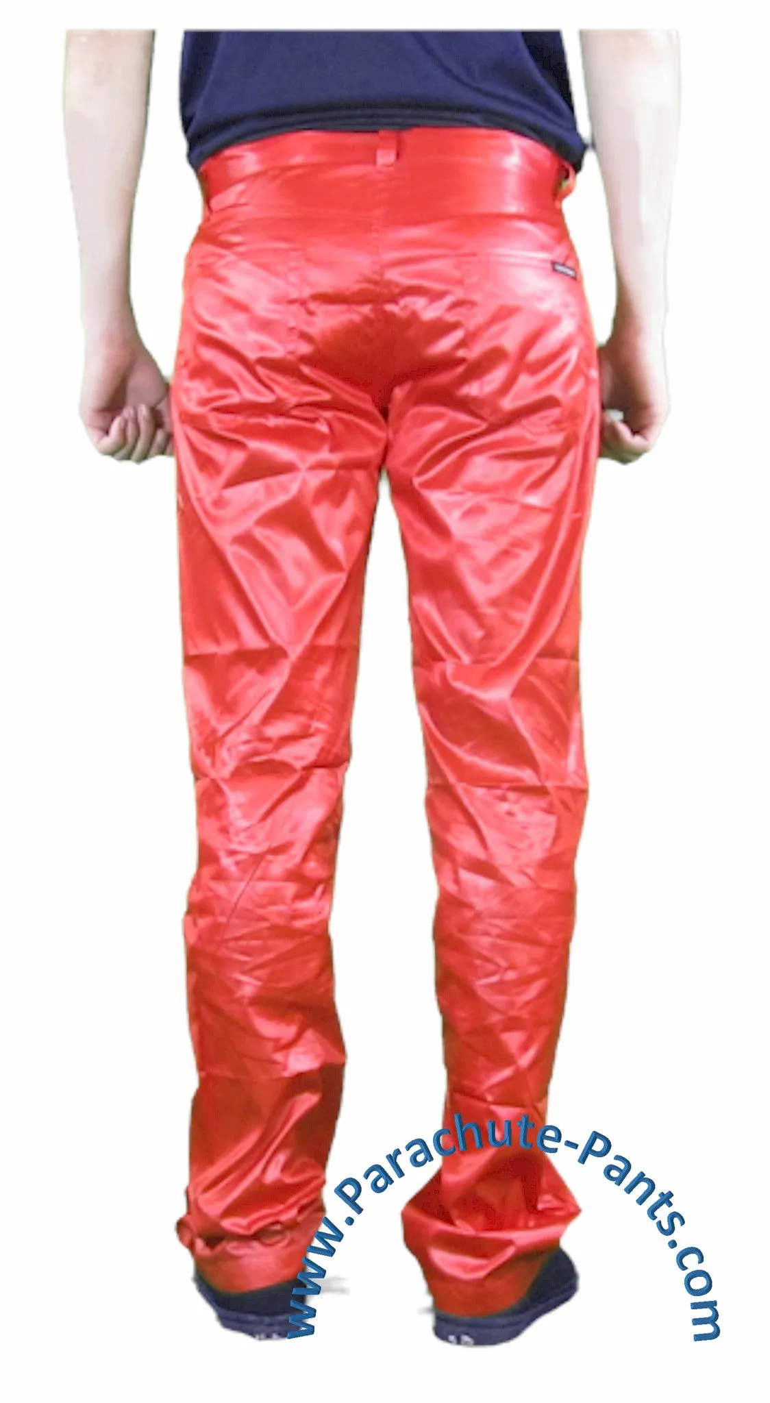 Countdown Red Shiny Nylon 5-Button Jeans