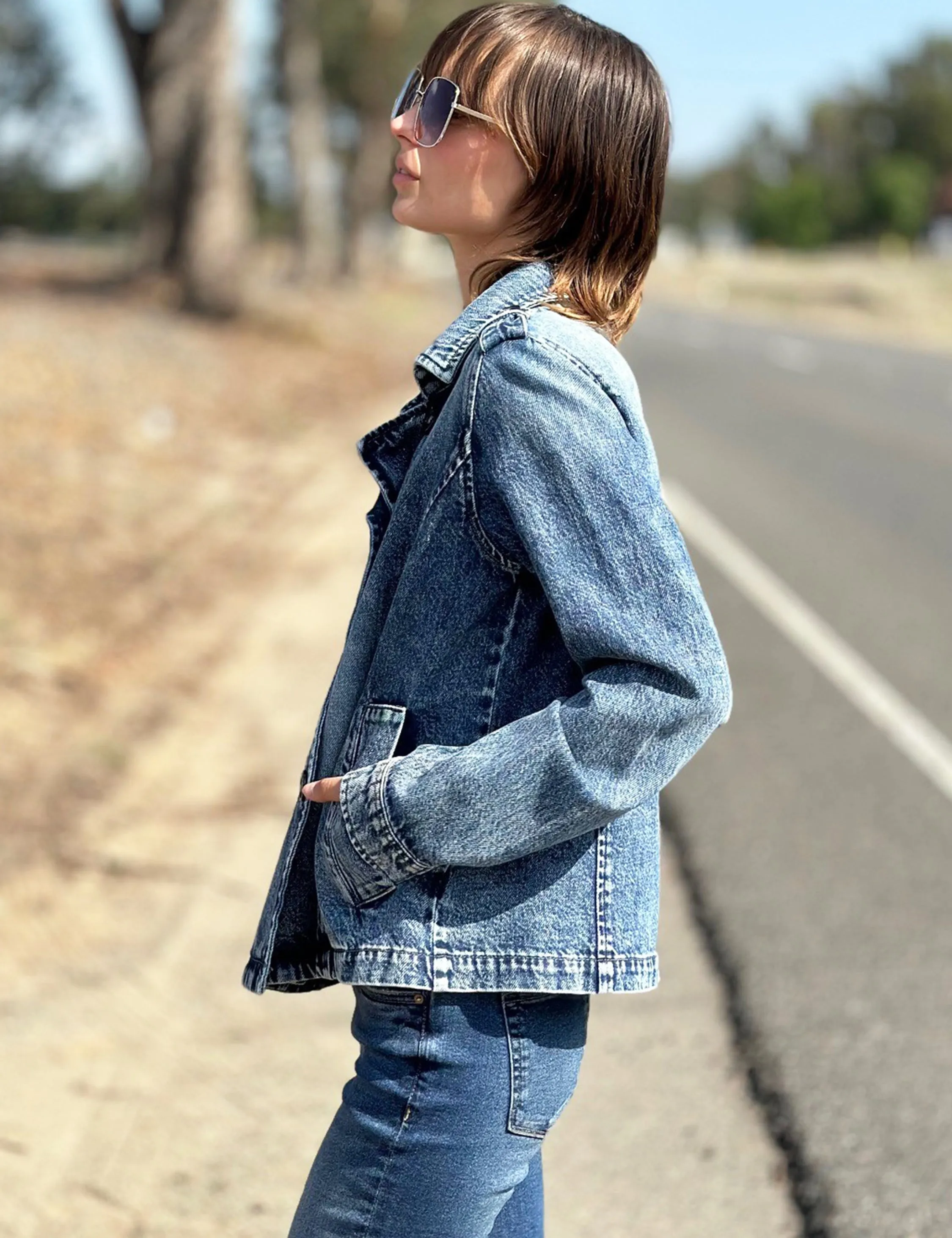 Denim Peacoat