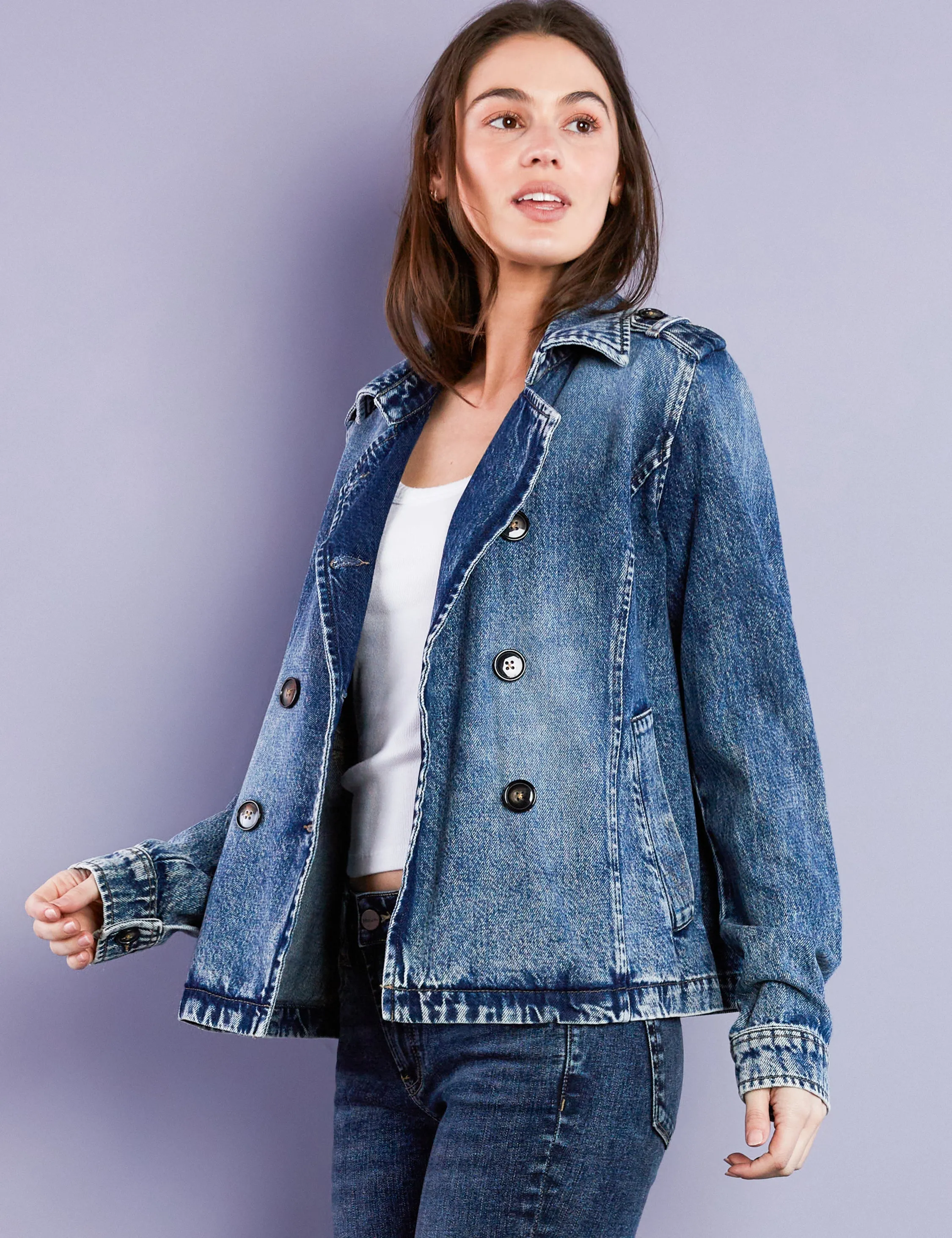 Denim Peacoat