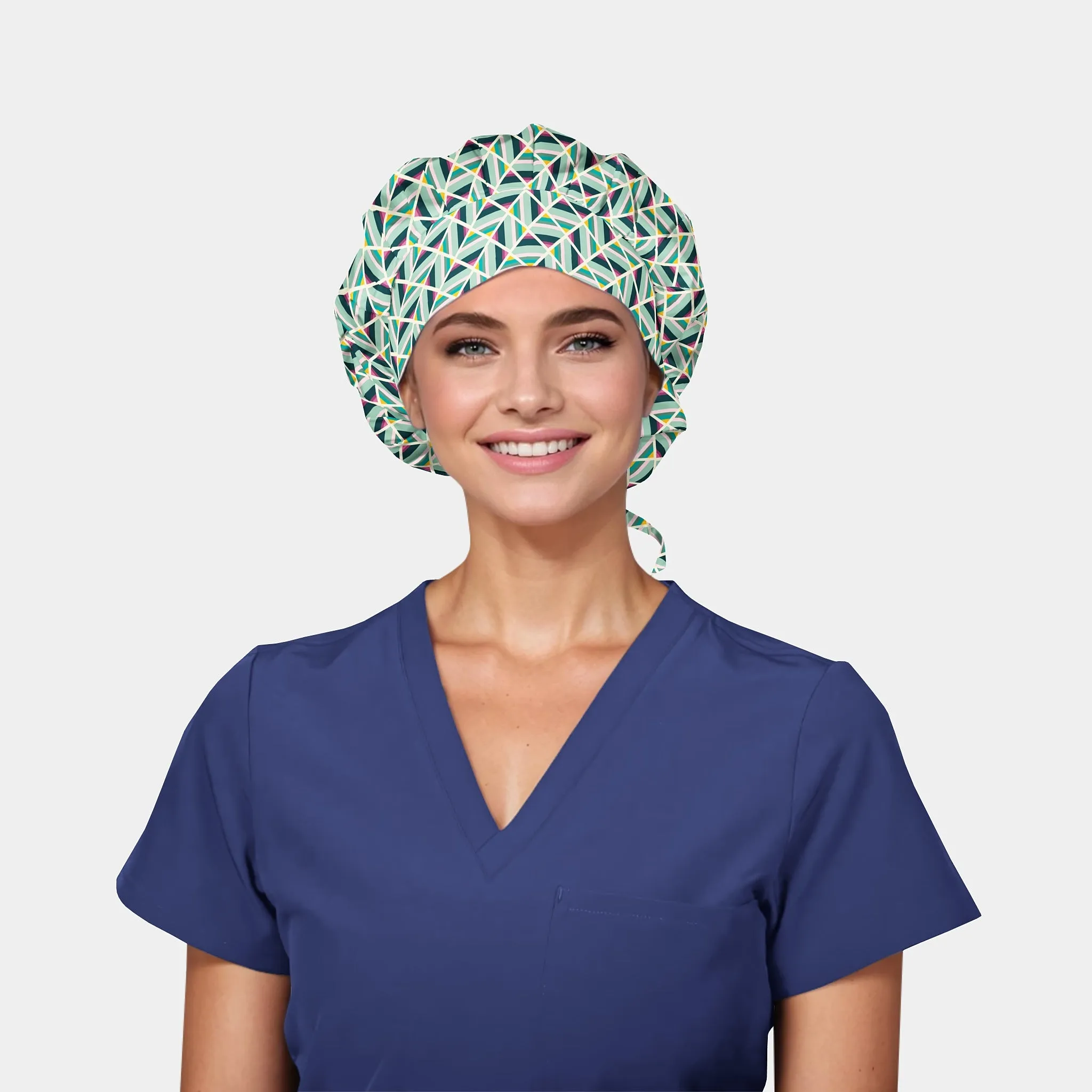 Electric Geometric - Poppy Surgical Head Caps