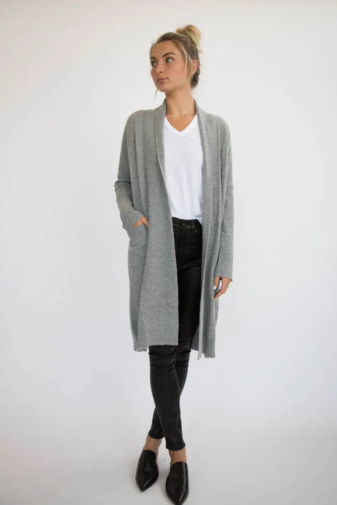 Eleis Collective - The Ribbed Duster - Heather Grey