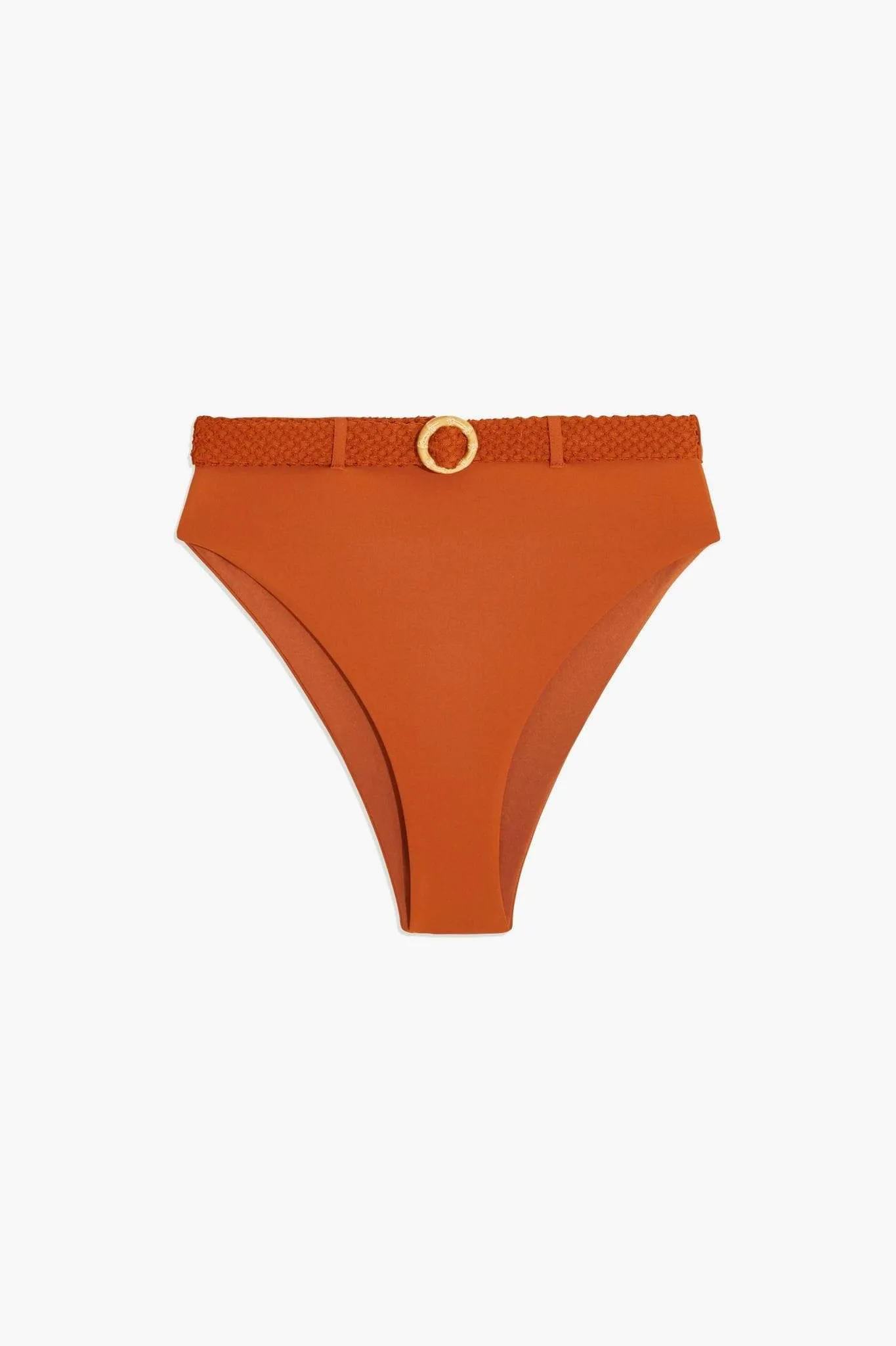 Emily High Waisted Belted Bikini Bottoms Bran