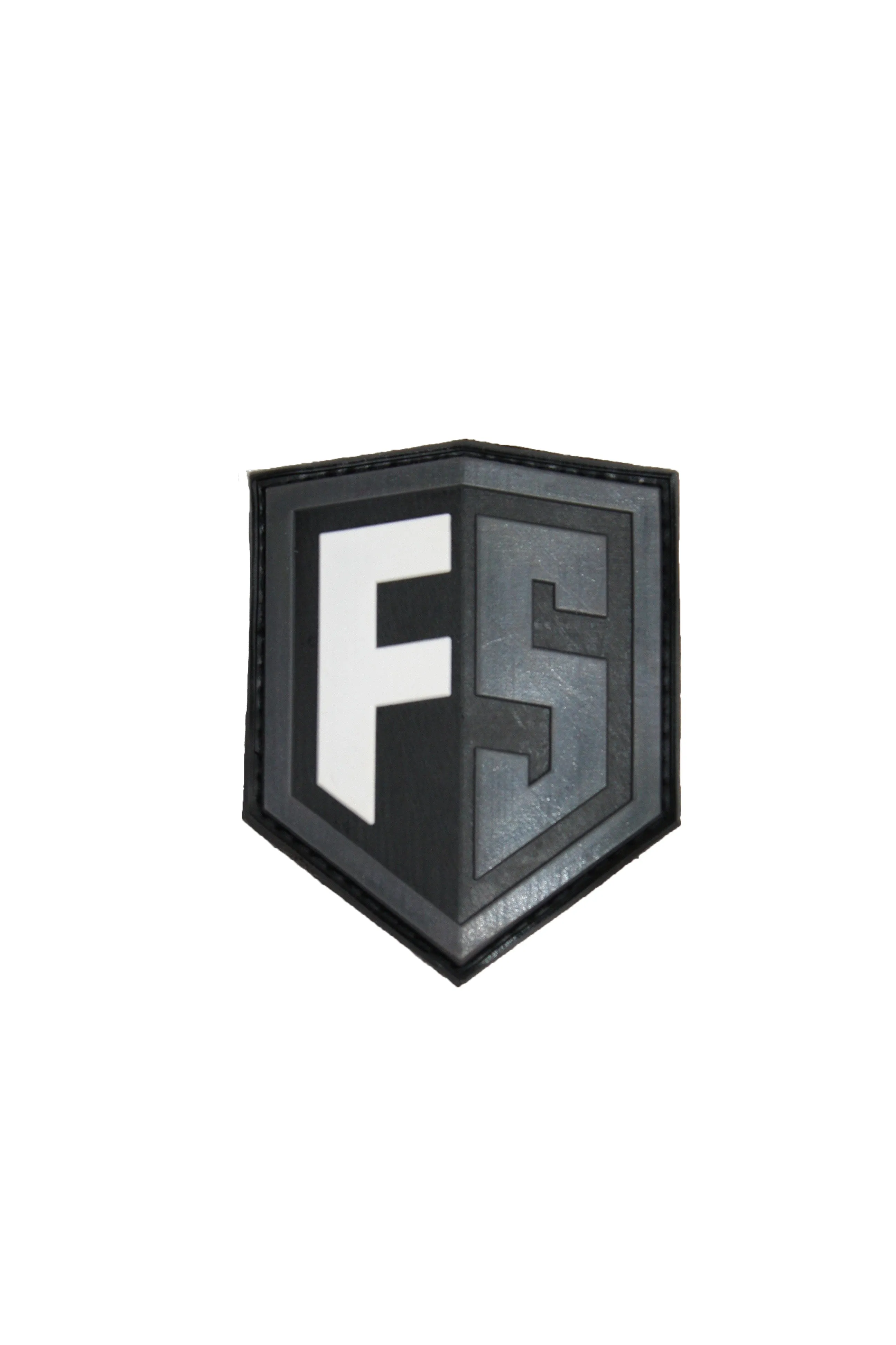 First Strike PVC Velcro Patch - Grey/Black