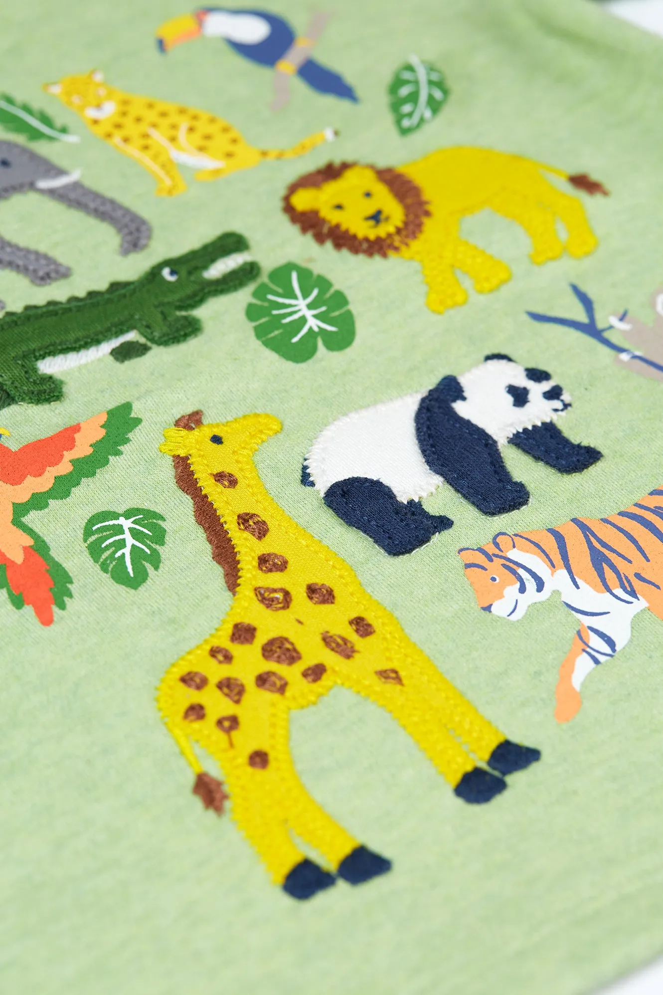 Frugi Little Creature T-Shirt Kiwi Marl Jungle