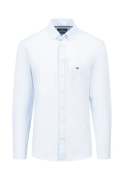 FYNCH HATTON® Solid Blue Premium Oxford Shirt/Soft Blue - New AW24