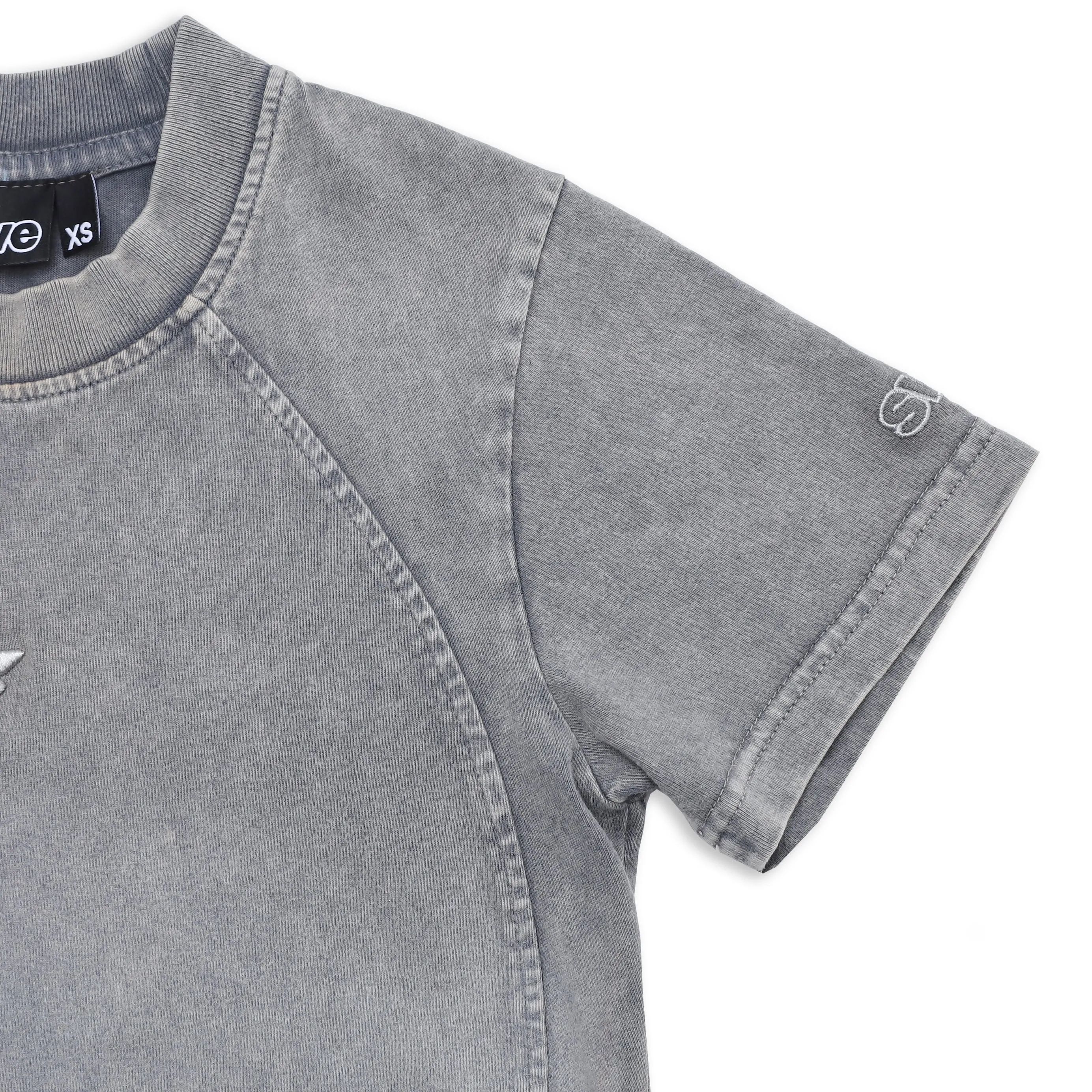 HAZE WASHED BABY TEE - BLUE/GRAPHITE