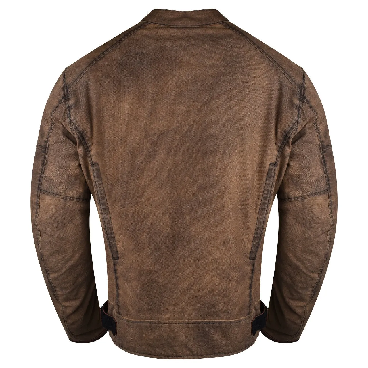 HMM1514Br Rusty Men's Brown Wax Cotton Scooter Jacket