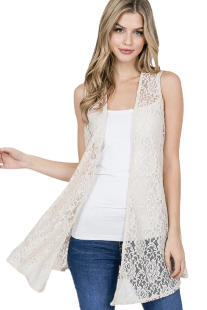 Lace back Ruffle Cardigan Style 0667