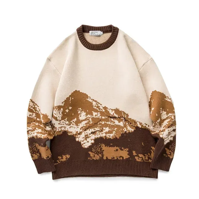 LAPPSTER Harajuku Mountain Winter Sweaters