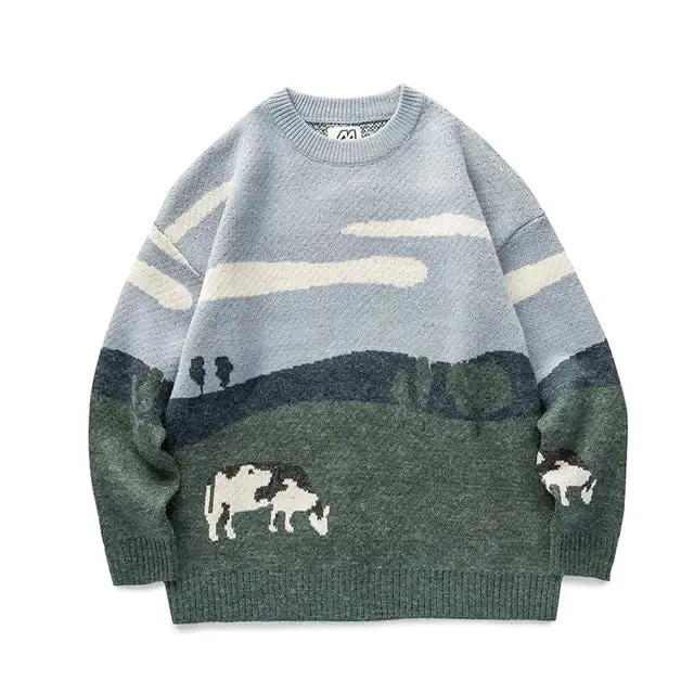 LAPPSTER Harajuku Mountain Winter Sweaters