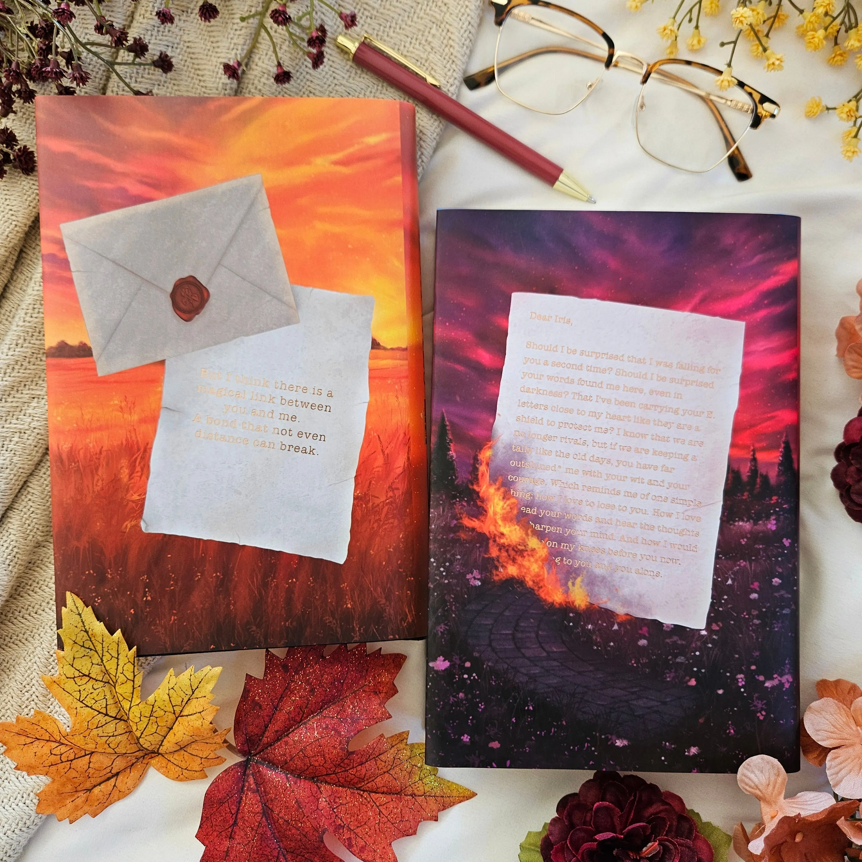 Letters of Enchantment Series by Rebecca Ross - Metallic Foiled Dust Jacket Set - Officially Licensed