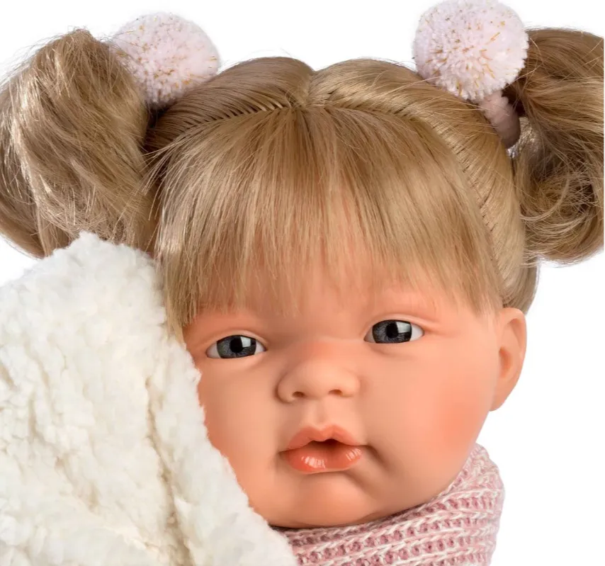 Llorens - Baby Girl Doll with Crying Mechanism, Clothing, Jacket & Accessories: Joelle - 38cm