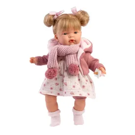 Llorens - Baby Girl Doll with Crying Mechanism, Clothing, Jacket & Accessories: Joelle - 38cm