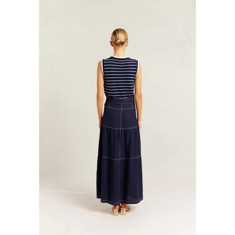 Lotus Skirt | Navy