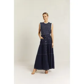 Lotus Skirt | Navy