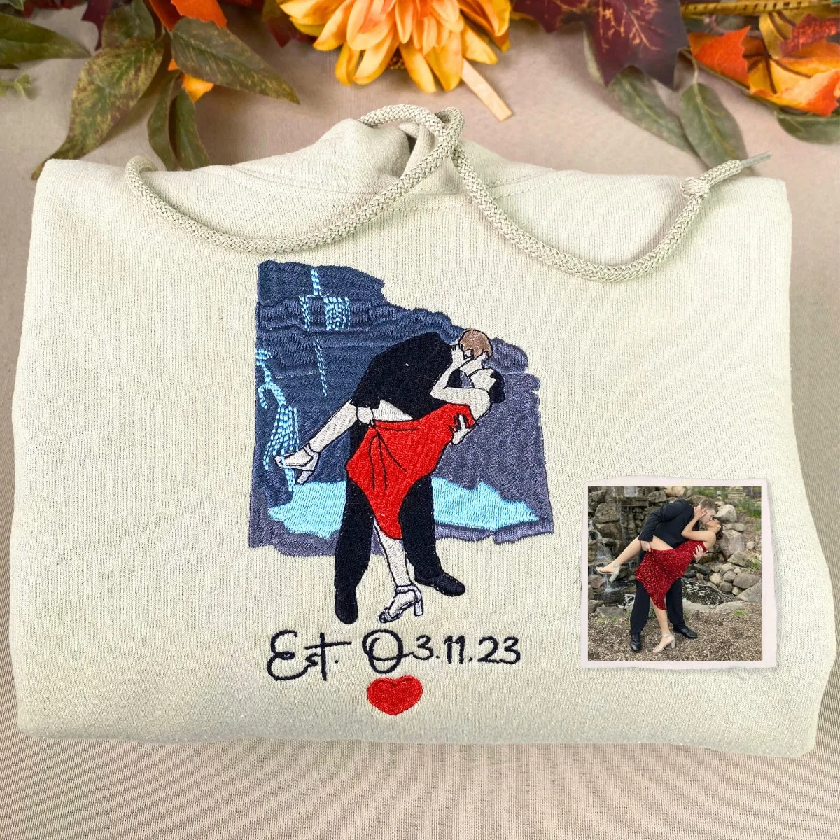 Matching Sweatshirt for Couples Custom Embroidered Sweaters Best Gift Idea for Him Her Girlfriend Boyfriend