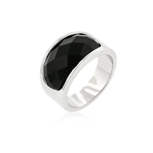 Onyx Block Cocktail Ring