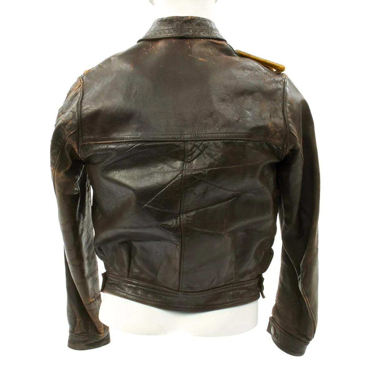 Original German WWII Luftwaffe Fighter Pilot Lieutenant Leather Flight Jacket